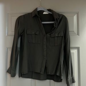 Olive green cute top